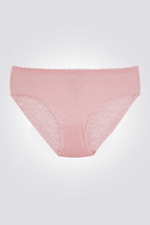 תחתוני מיני ריב תחרה 720 STRETCH בצבע ורוד בהיר - MASHBIR//365