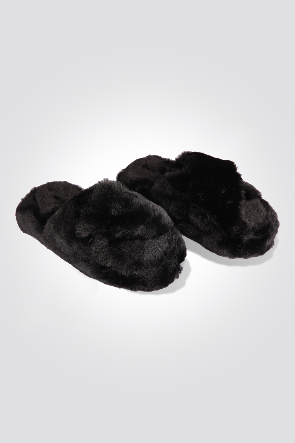 נעלי בית פרוותיות X FUR שחור