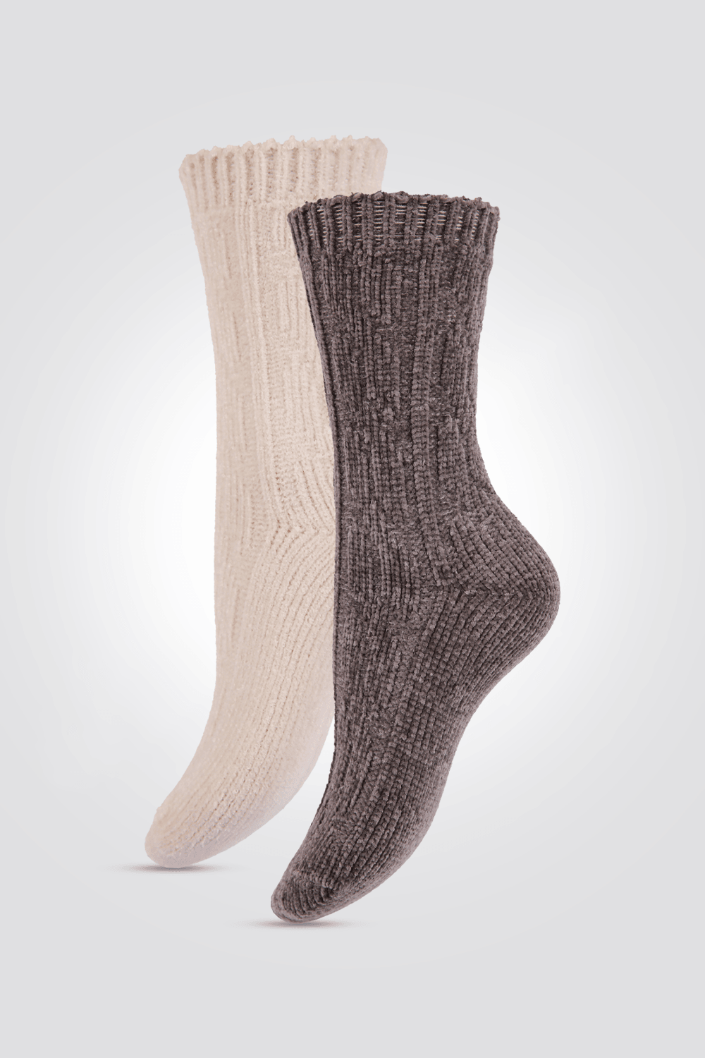 2 זוגות גרבי קטיפה בדוגמת צמות - MASHBIR//365