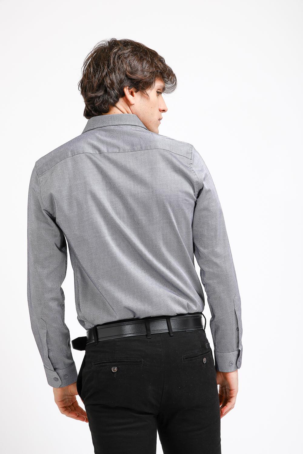 חולצה מכופתרת OXFORD אפורה - MASHBIR//365