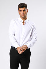 מכופתרת NON IRON בצבע לבן - MASHBIR//365