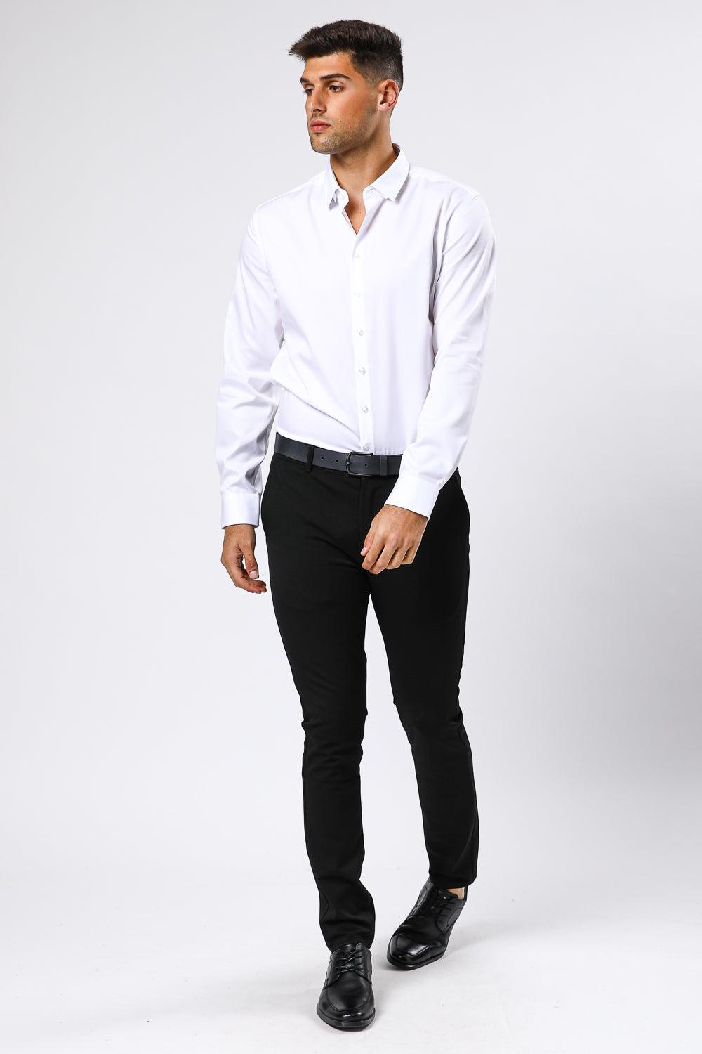 מכופתרת NON IRON בצבע לבן - MASHBIR//365