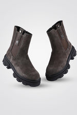 מגפוני עור זמש GRAY - MASHBIR//365