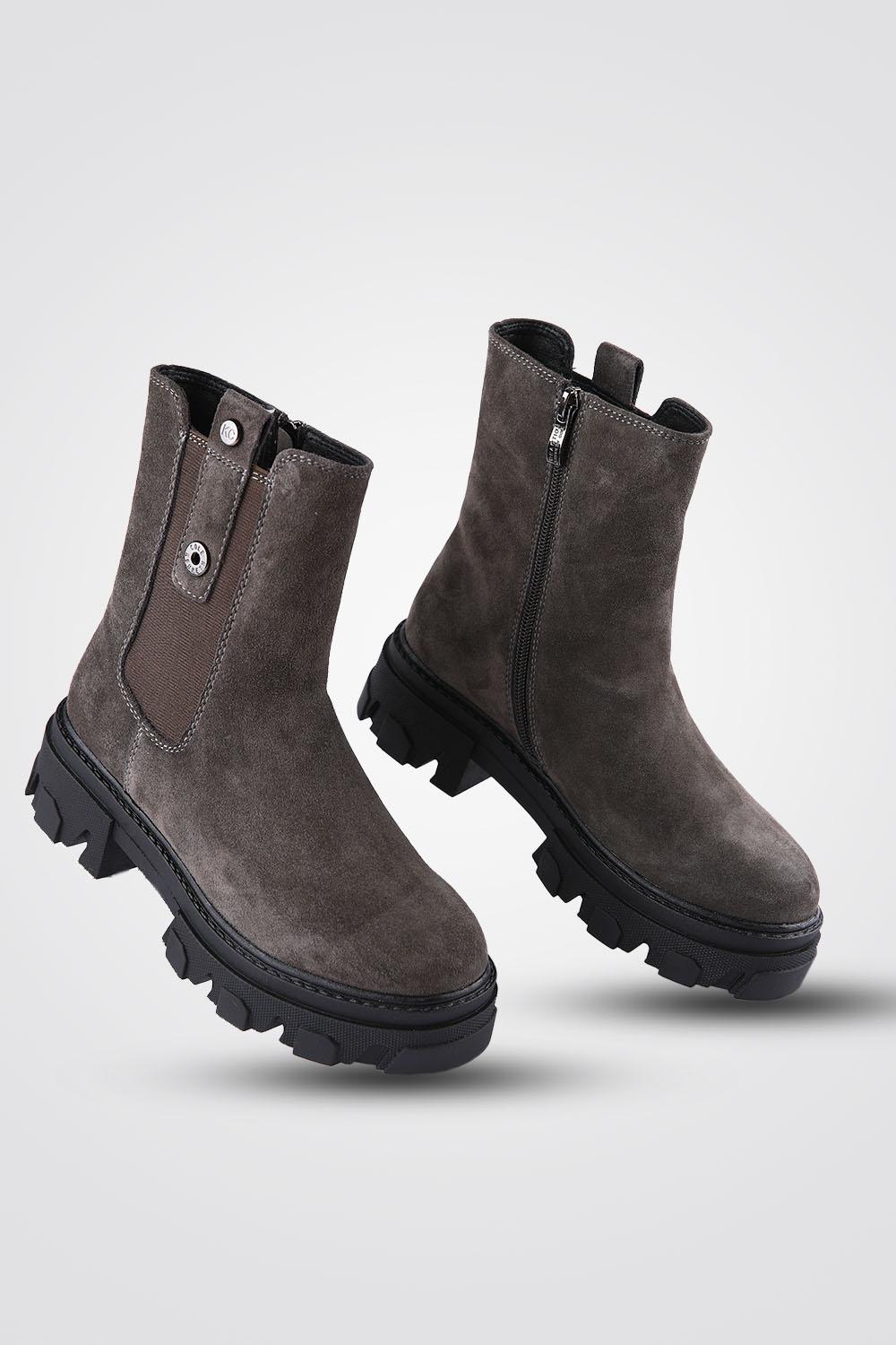 מגפוני עור זמש GRAY - MASHBIR//365