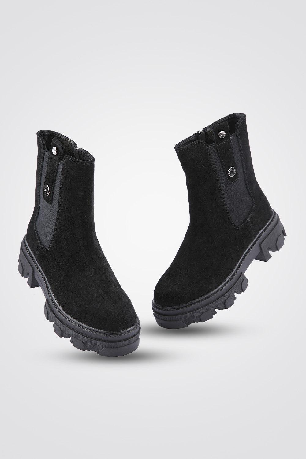 מגפוני עור זמש BLACK - MASHBIR//365