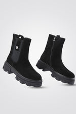 מגפוני עור זמש BLACK - MASHBIR//365