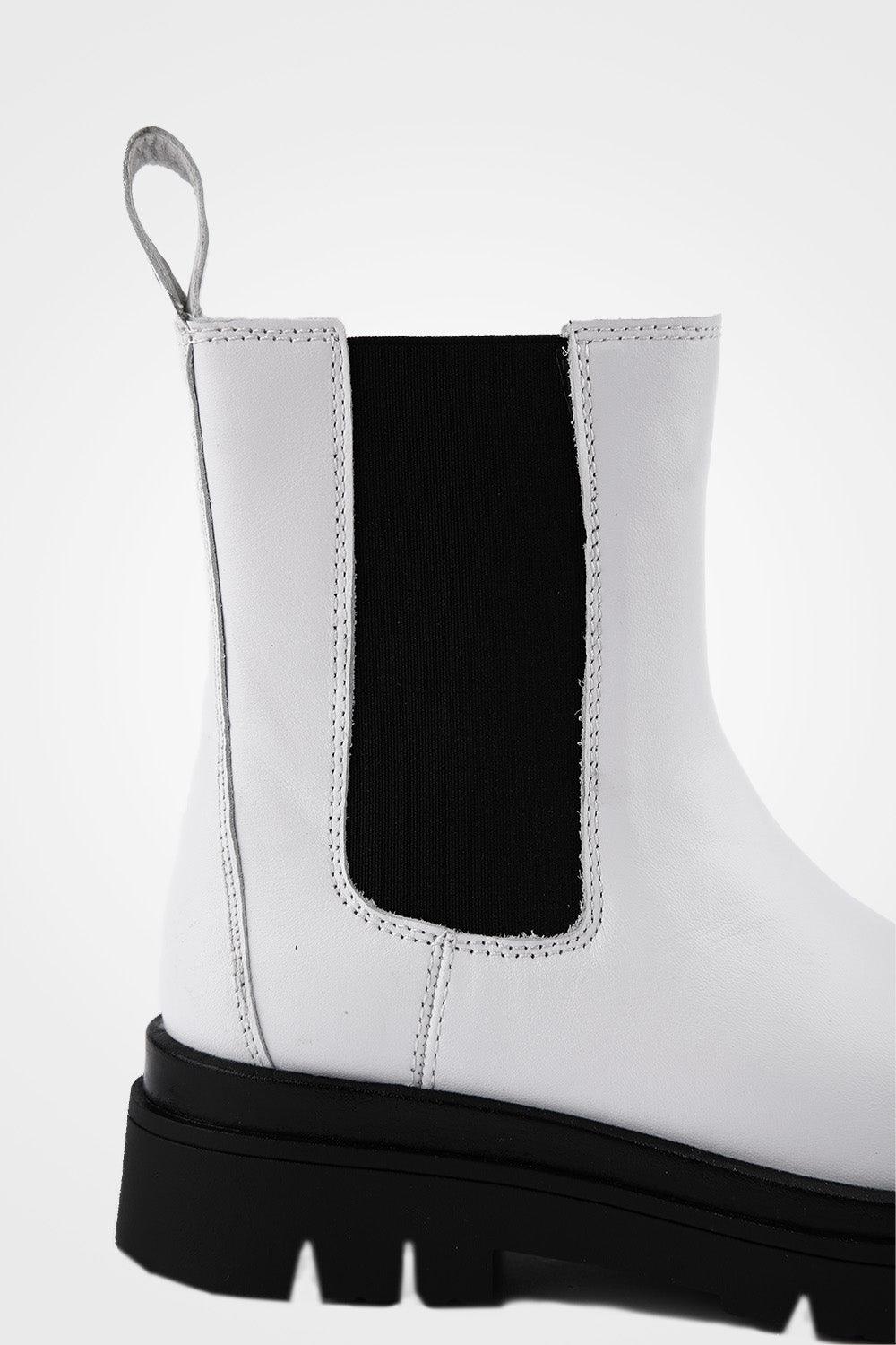 מגפוני עור WHITE - MASHBIR//365