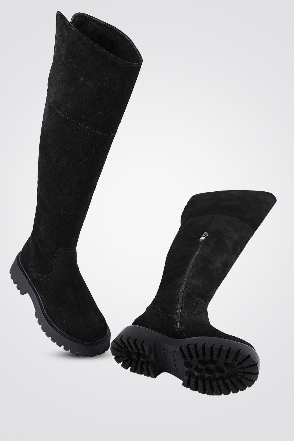 מגפי ברך זמש BLACK - MASHBIR//365