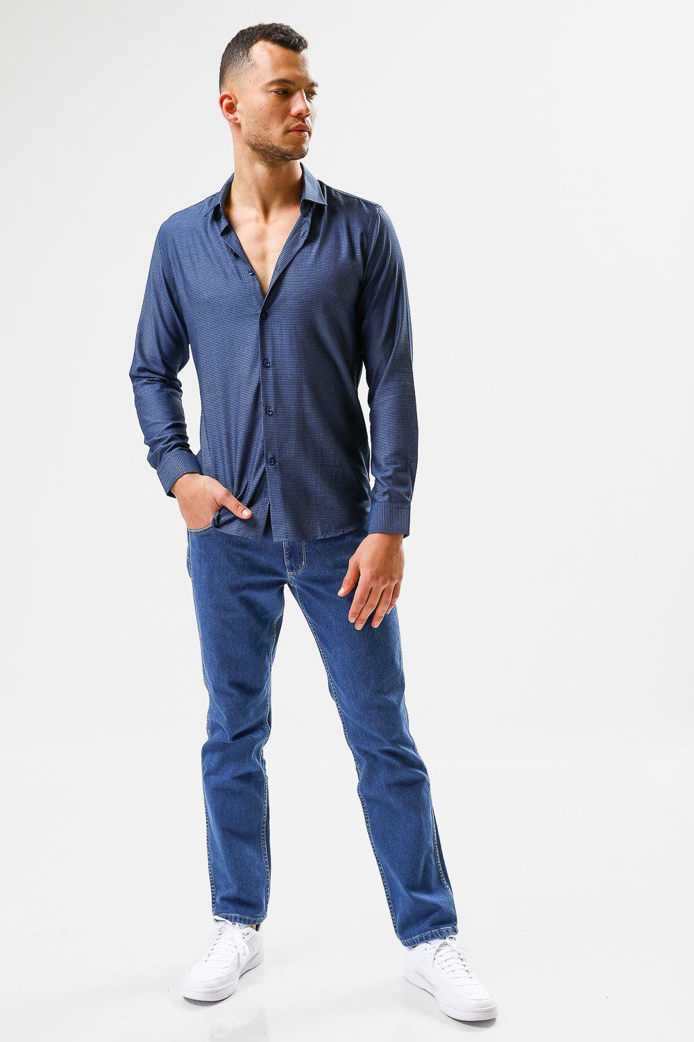 מכופתרת BAMBOO כחולה - MASHBIR//365