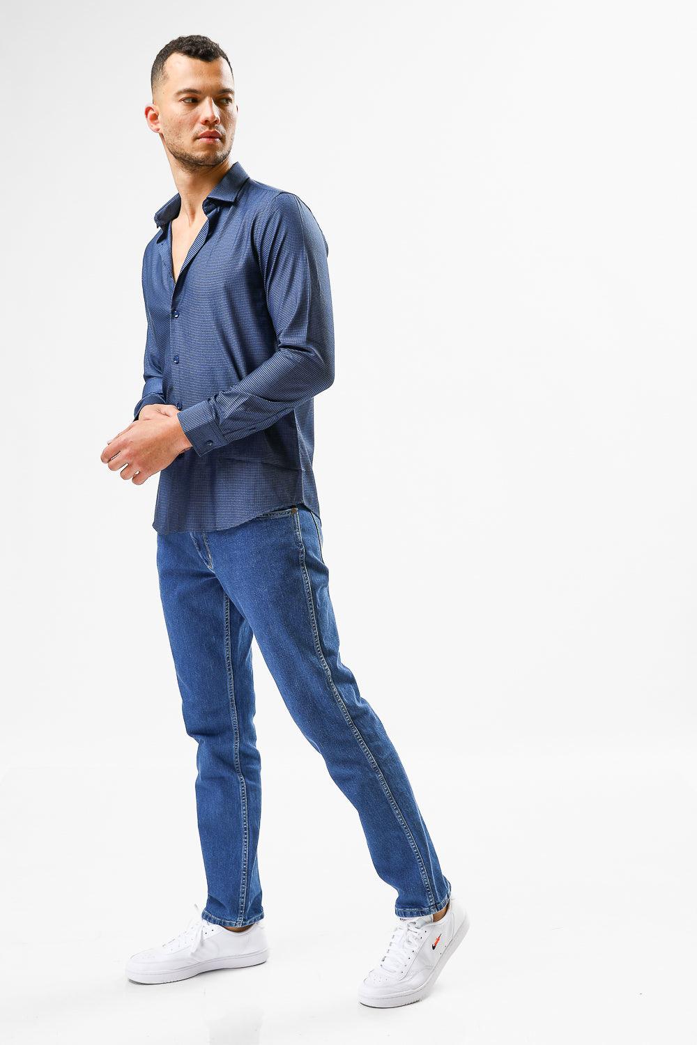 מכופתרת BAMBOO כחולה - MASHBIR//365