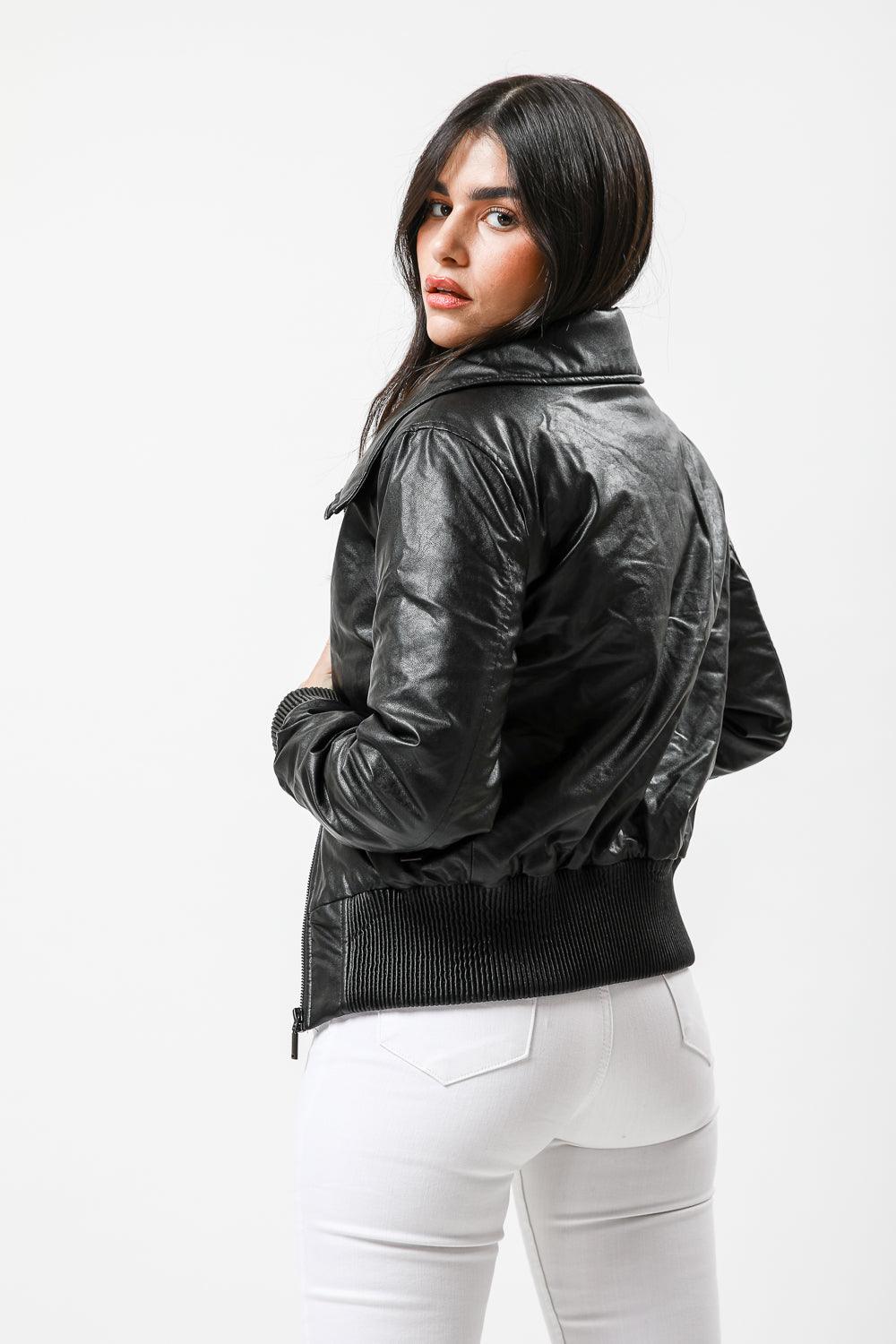 מעיל בומבר שחור - MASHBIR//365