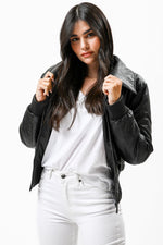 מעיל בומבר שחור - MASHBIR//365