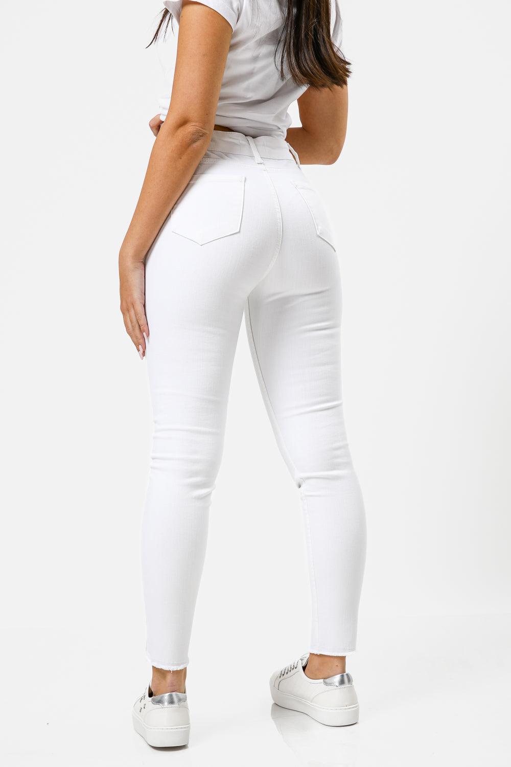 מכנס ג'ינס SKINNY בצבע לבן - MASHBIR//365