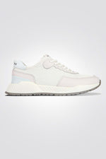 סניקרס עור עם שילוב lattice בצבע לבן - MASHBIR//365