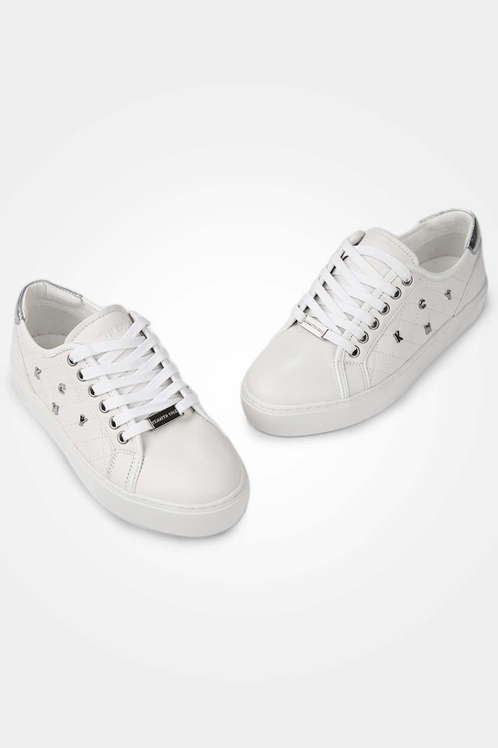 סניקרס עור Rivets בצבע לבן - MASHBIR//365
