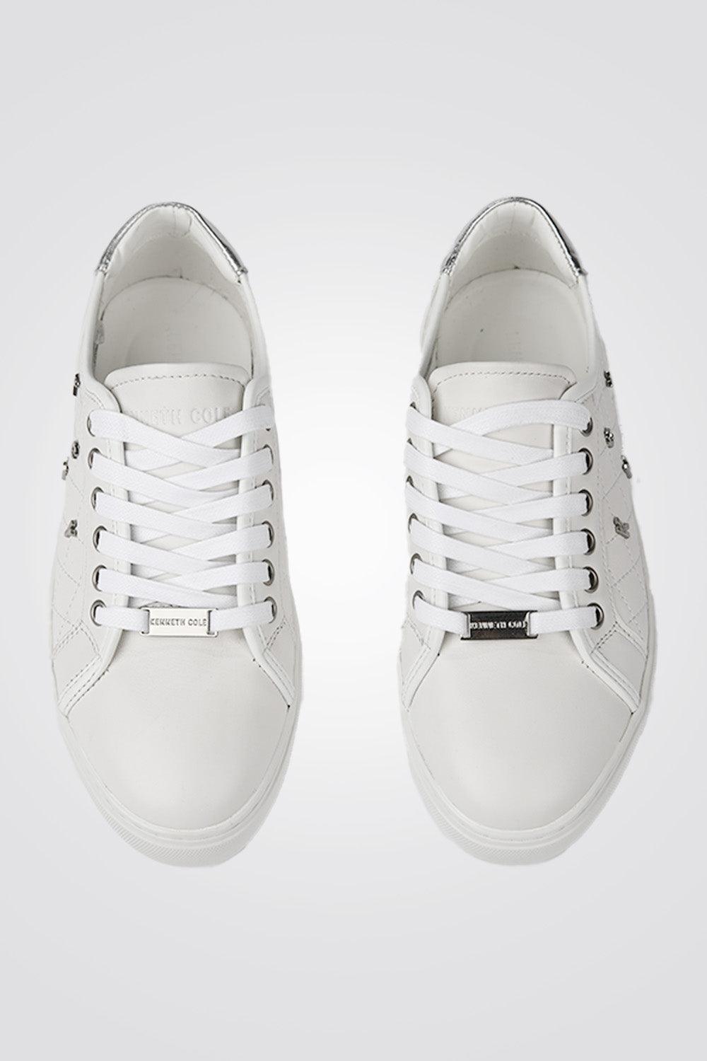סניקרס עור Rivets בצבע לבן - MASHBIR//365