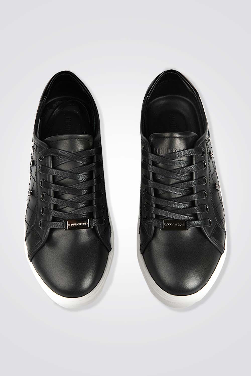 סניקרס עור לנשים Rivets שחור - MASHBIR//365