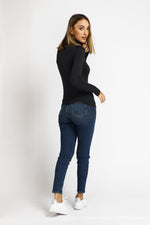 סריג T NECK אפור פחם - MASHBIR//365