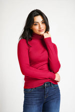 סריג T NECK ורוד עז - MASHBIR//365