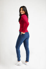 סריג T NECK ורוד עז - MASHBIR//365