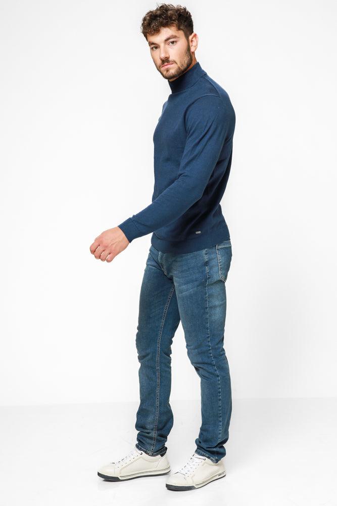 סריג PROMO MOCK צבע כחול - MASHBIR//365