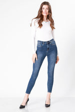 MID WASH ג'ינס גזרה גבוהה כחול - MASHBIR//365