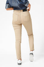 ג'ינס סקיני גזרה גבוהה צבע בז' - MASHBIR//365