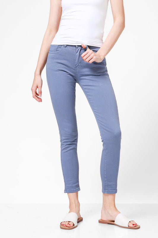 ג'ינס סקיני גזרה גבוהה STEEL BLUE - MASHBIR//365