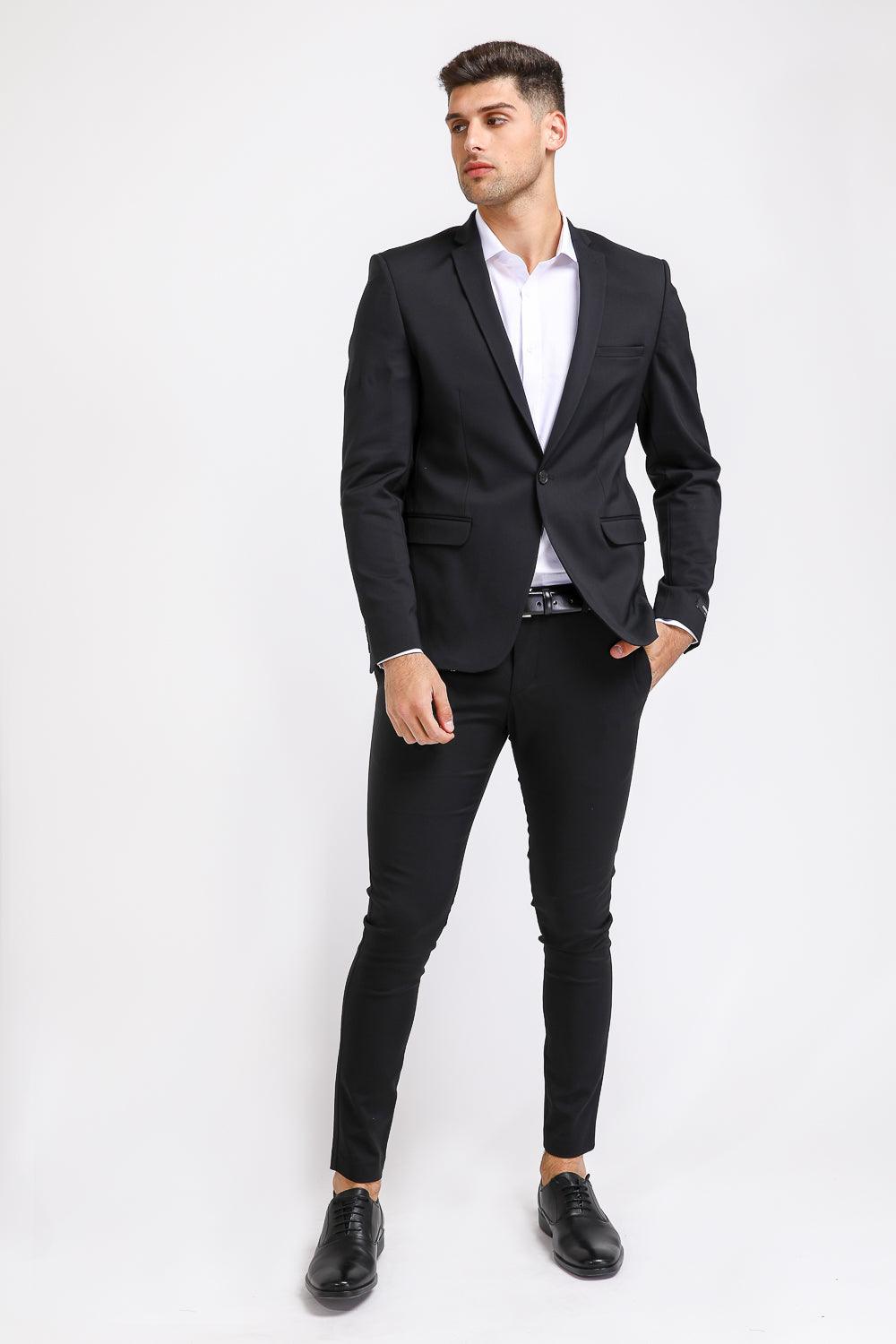 ג'קט SLIM מחוייט שחור - MASHBIR//365