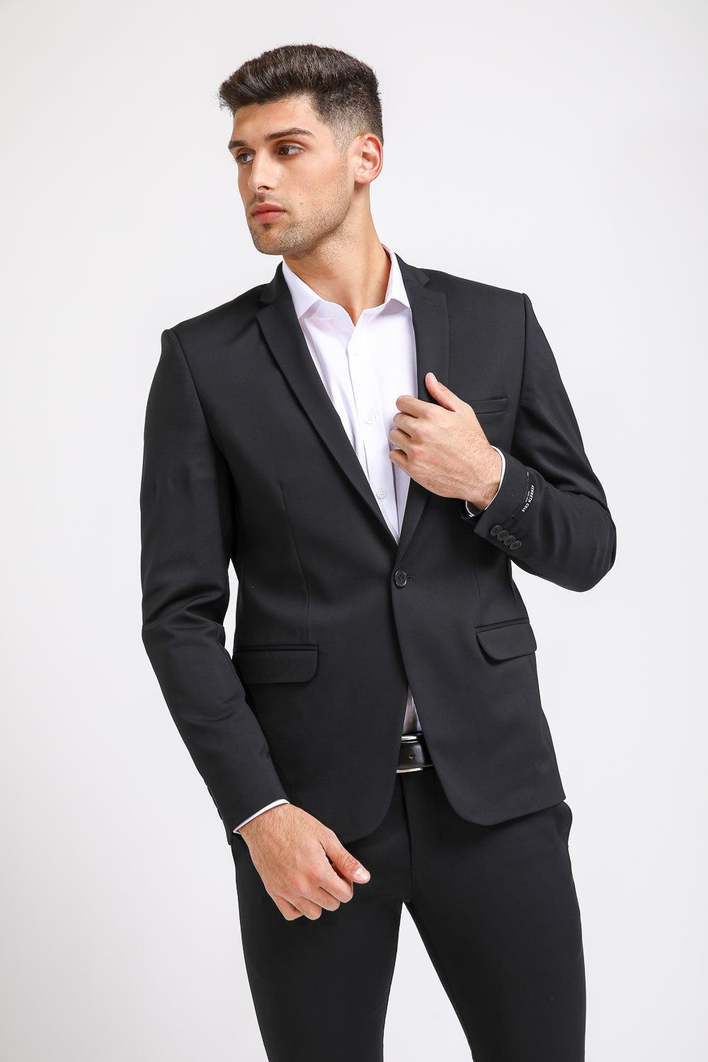 ג'קט SLIM מחוייט שחור - MASHBIR//365