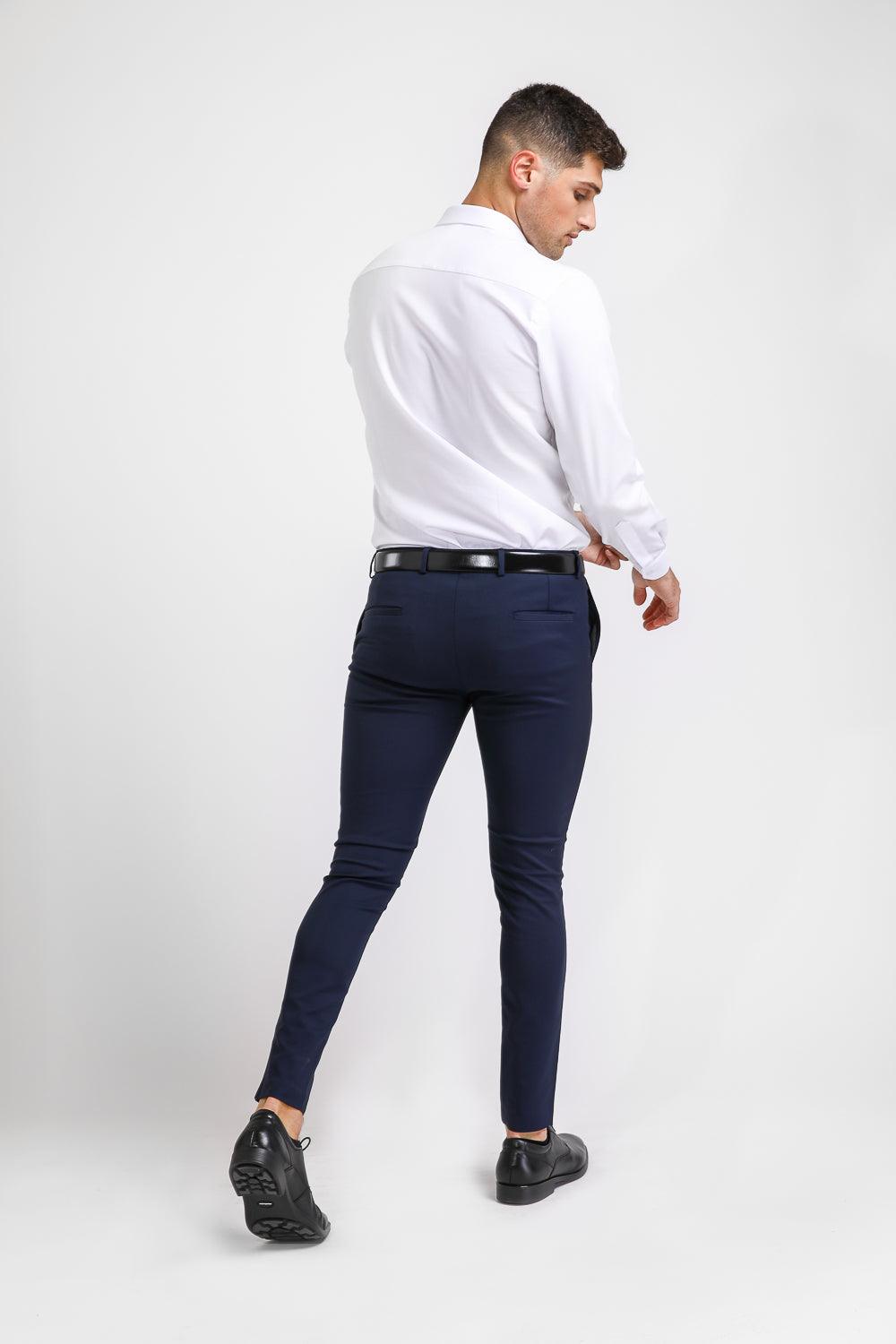 מכנסי SLIM מחוייטים נייבי - MASHBIR//365