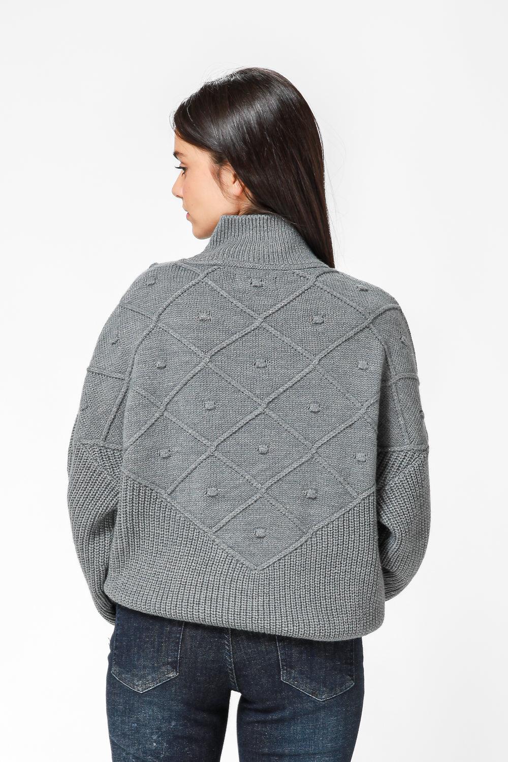 סריג אוברסייז בצבע אפור - MASHBIR//365