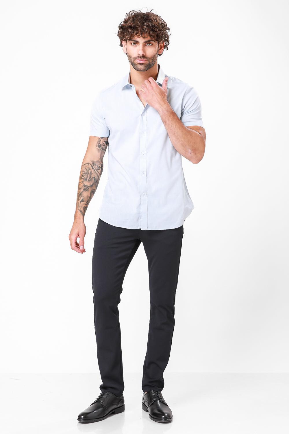 מכופתרת כותנה קצרה בצבע MINT - MASHBIR//365