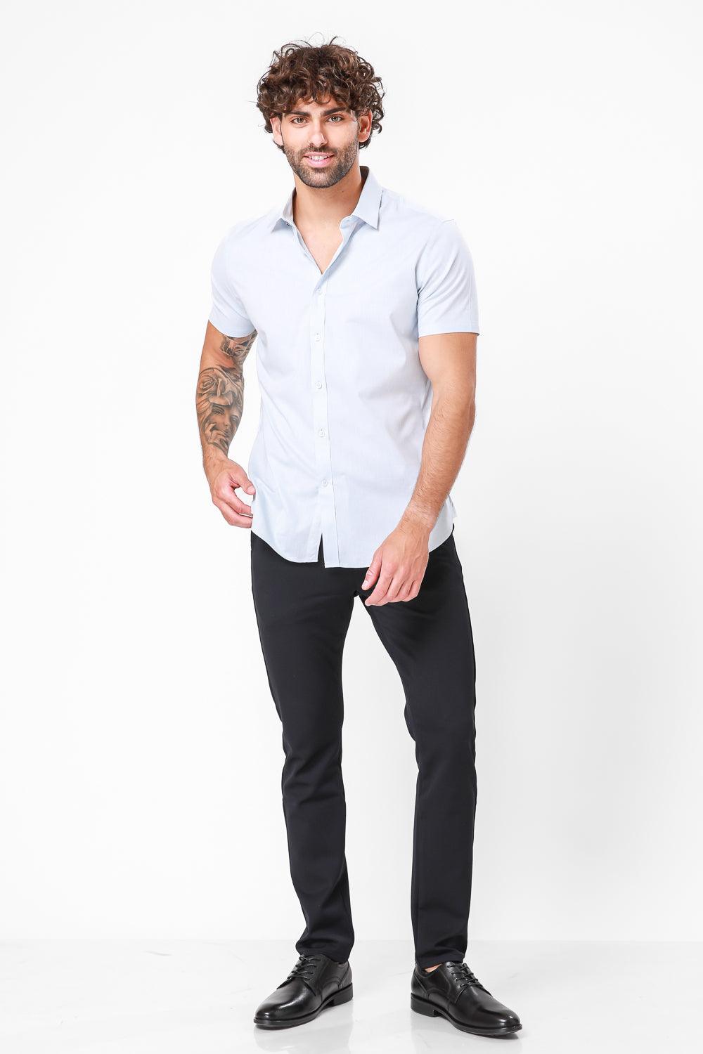 מכופתרת כותנה קצרה בצבע MINT - MASHBIR//365