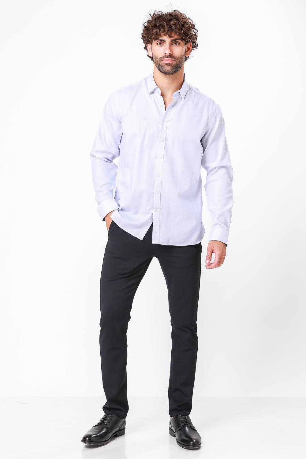 חולצה מכופתרת צבע לבן - MASHBIR//365