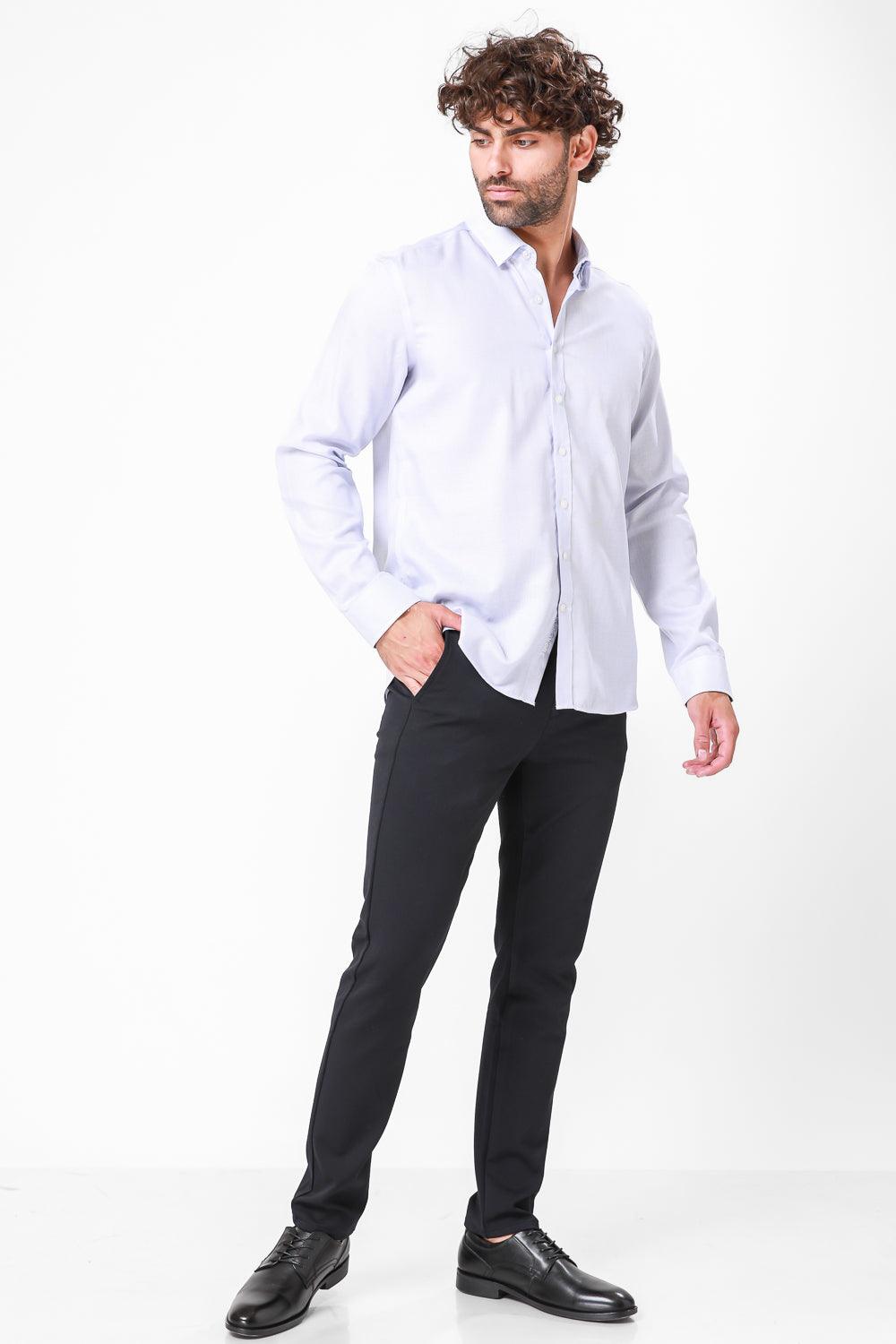 חולצה מכופתרת צבע לבן - MASHBIR//365