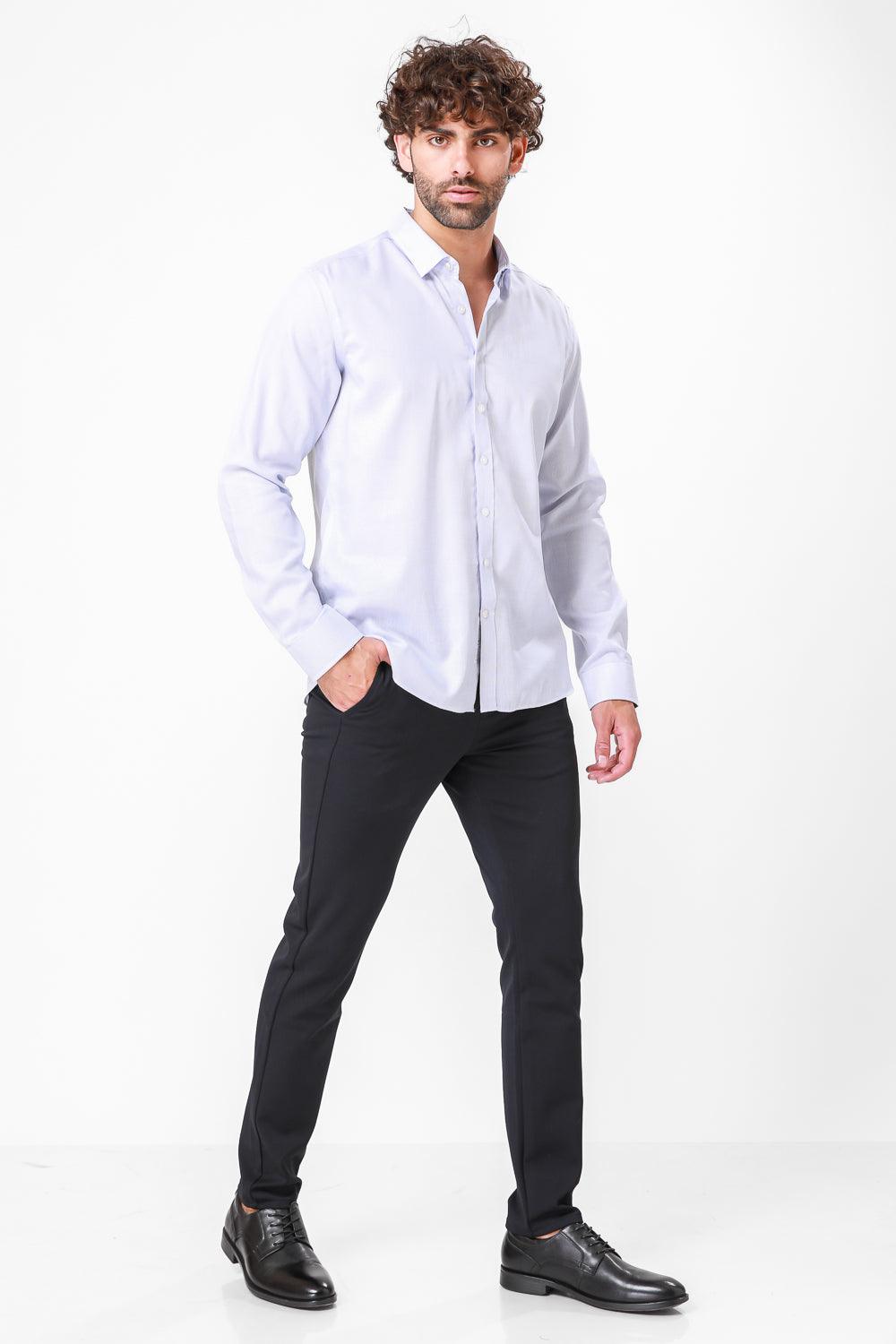 חולצה מכופתרת צבע לבן - MASHBIR//365