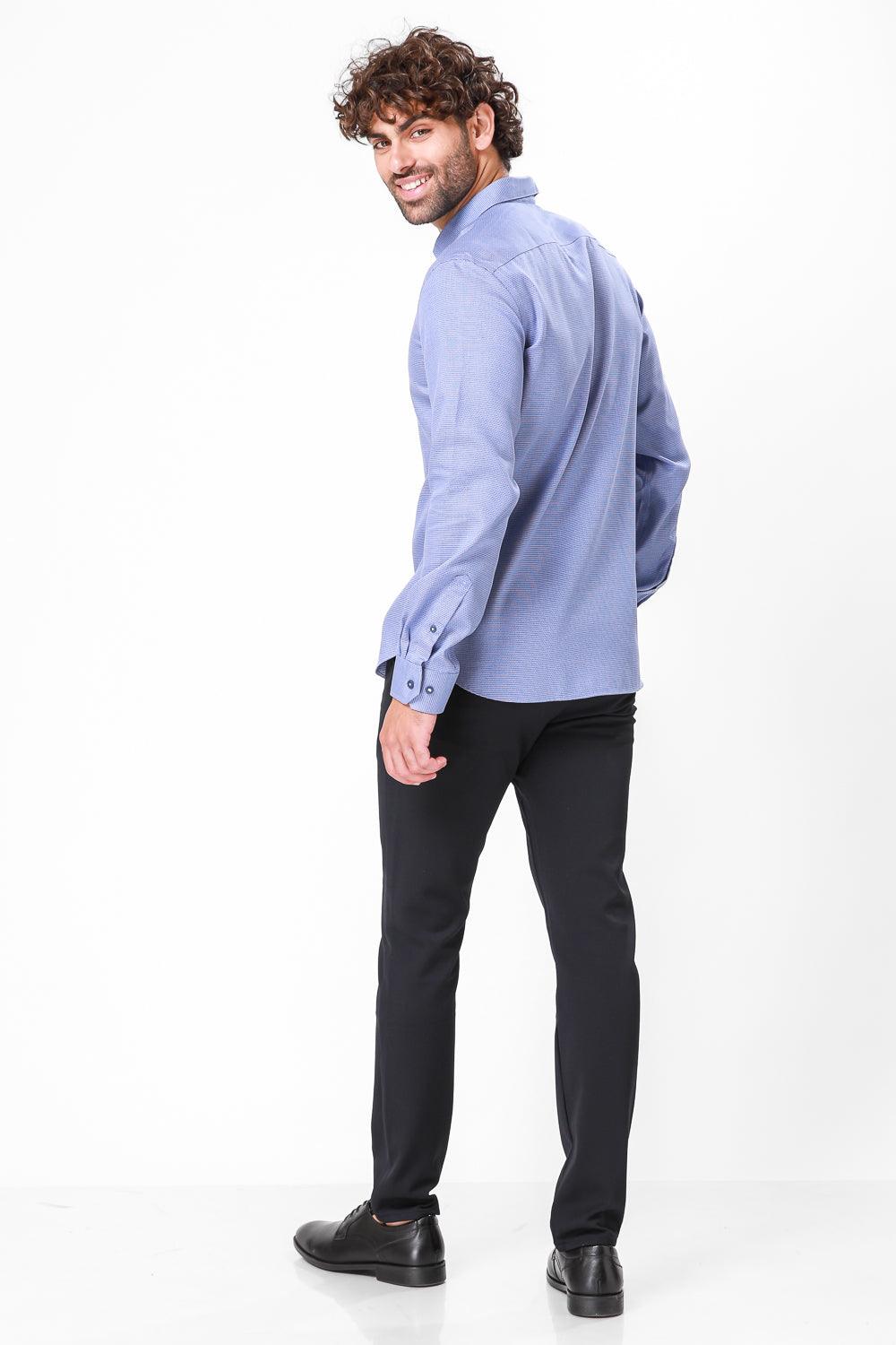 מכופתרת כחולה שרוול ארוך - MASHBIR//365