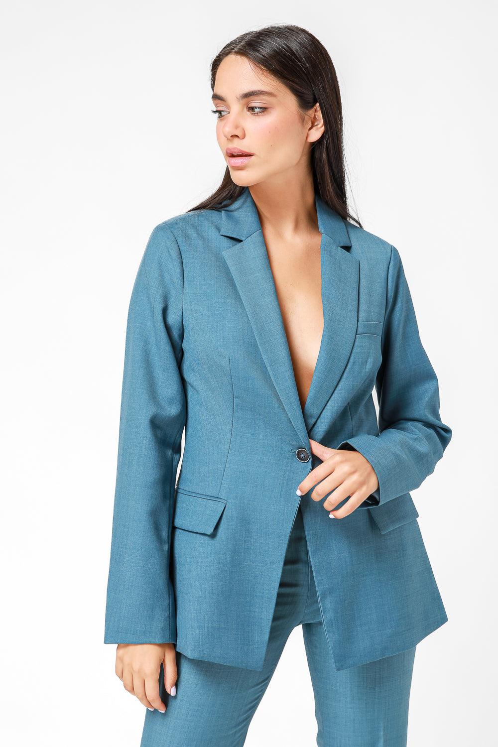 ג'קט קלאסי בצבע כחול - MASHBIR//365