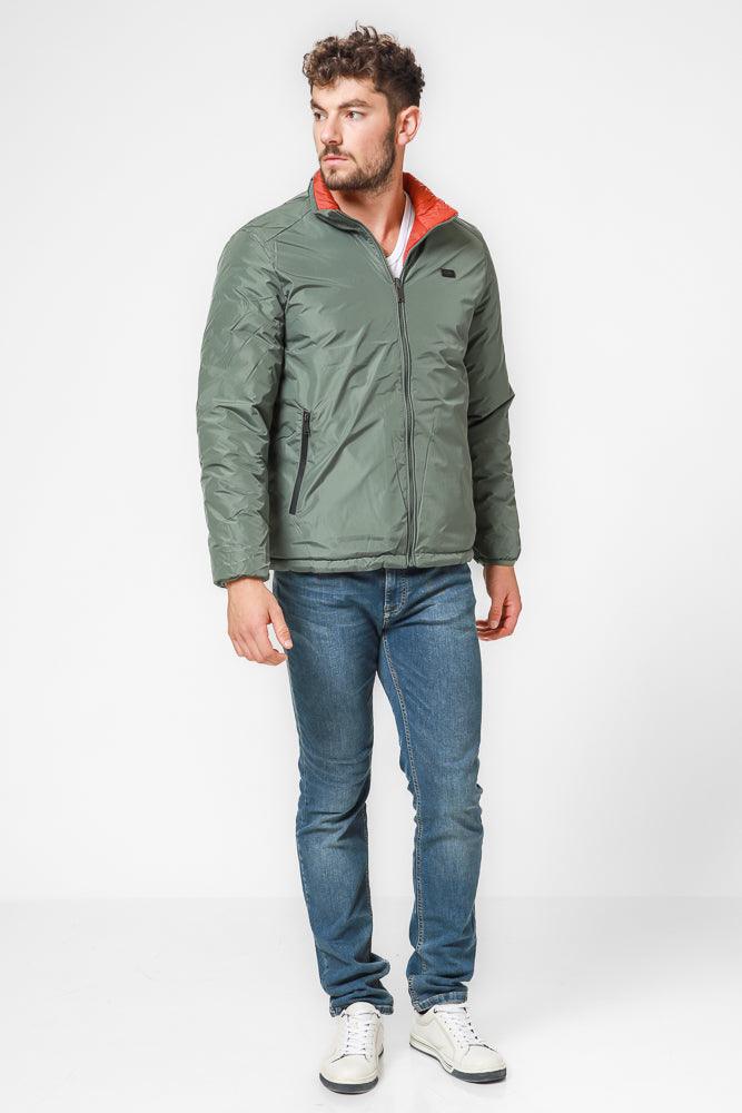 מעיל דו צדדי בצבע ירוק זית וכתום - MASHBIR//365