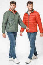 מעיל דו צדדי בצבע ירוק זית וכתום - MASHBIR//365