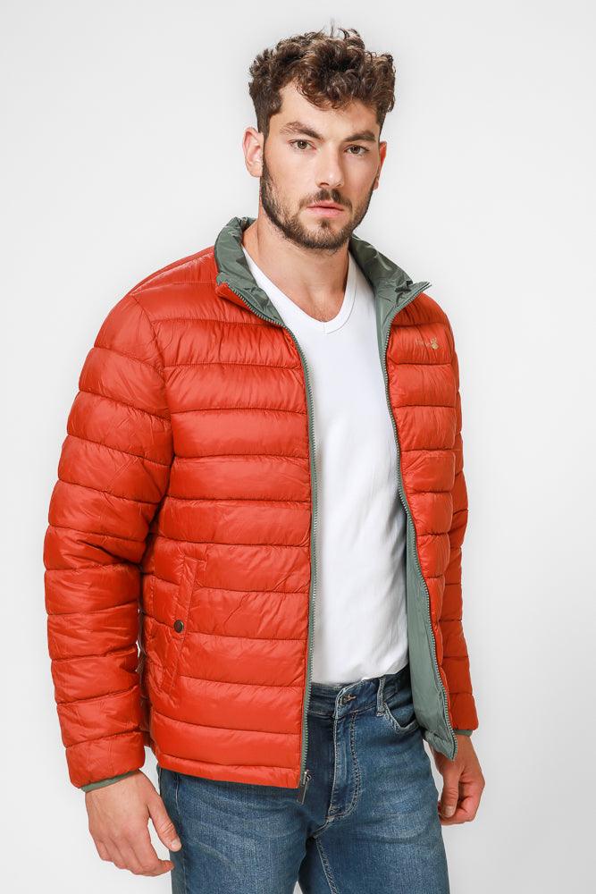 מעיל דו צדדי בצבע ירוק זית וכתום - MASHBIR//365