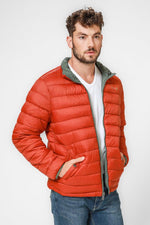 מעיל דו צדדי בצבע ירוק זית וכתום - MASHBIR//365