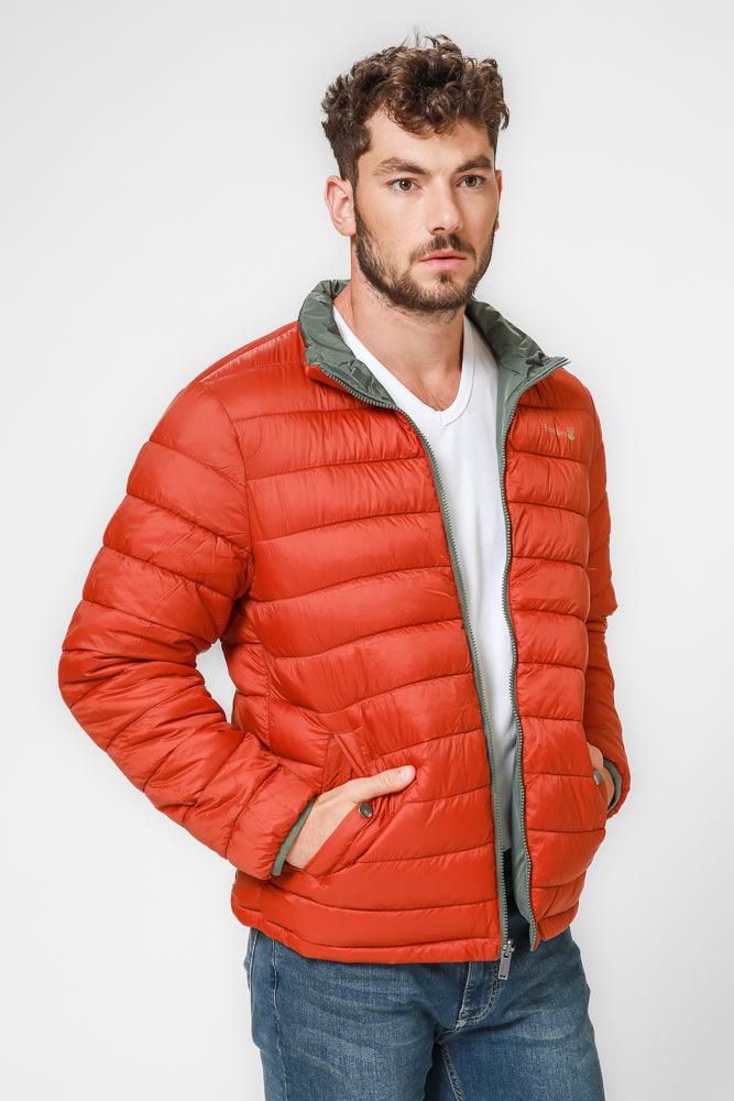 מעיל דו צדדי בצבע ירוק זית וכתום - MASHBIR//365