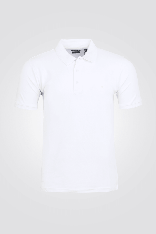 חולצת פולו קצרה צבע לבן - MASHBIR//365