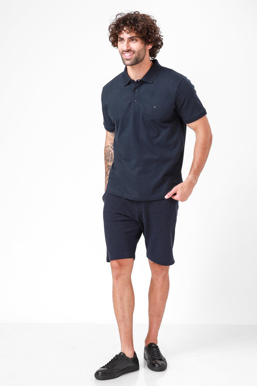 חולצת פולו קצרה בצבע כחול - MASHBIR//365