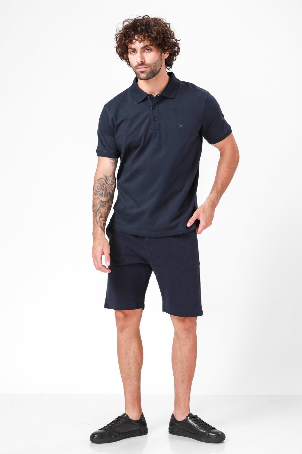 חולצת פולו קצרה בצבע כחול - MASHBIR//365