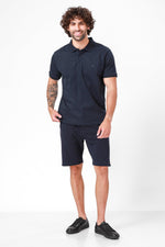 חולצת פולו קצרה בצבע כחול - MASHBIR//365