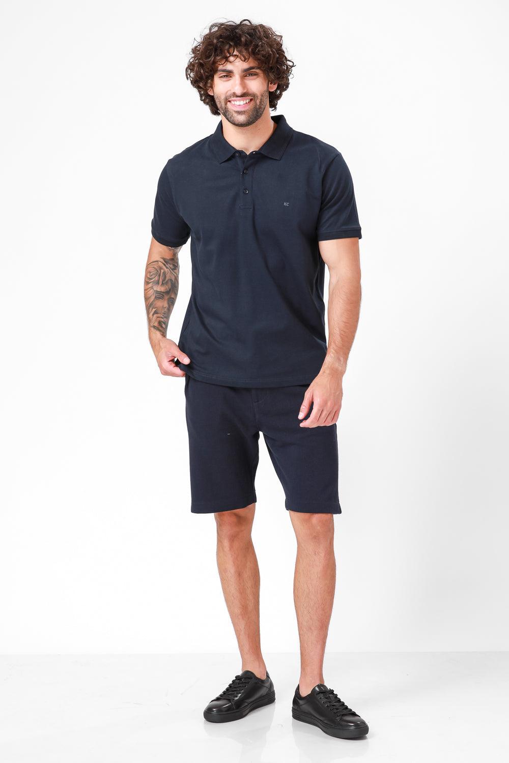 חולצת פולו קצרה בצבע כחול - MASHBIR//365