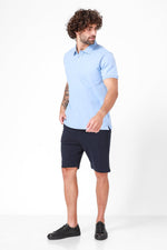 חולצת פולו קצרה בצבע תכלת - MASHBIR//365